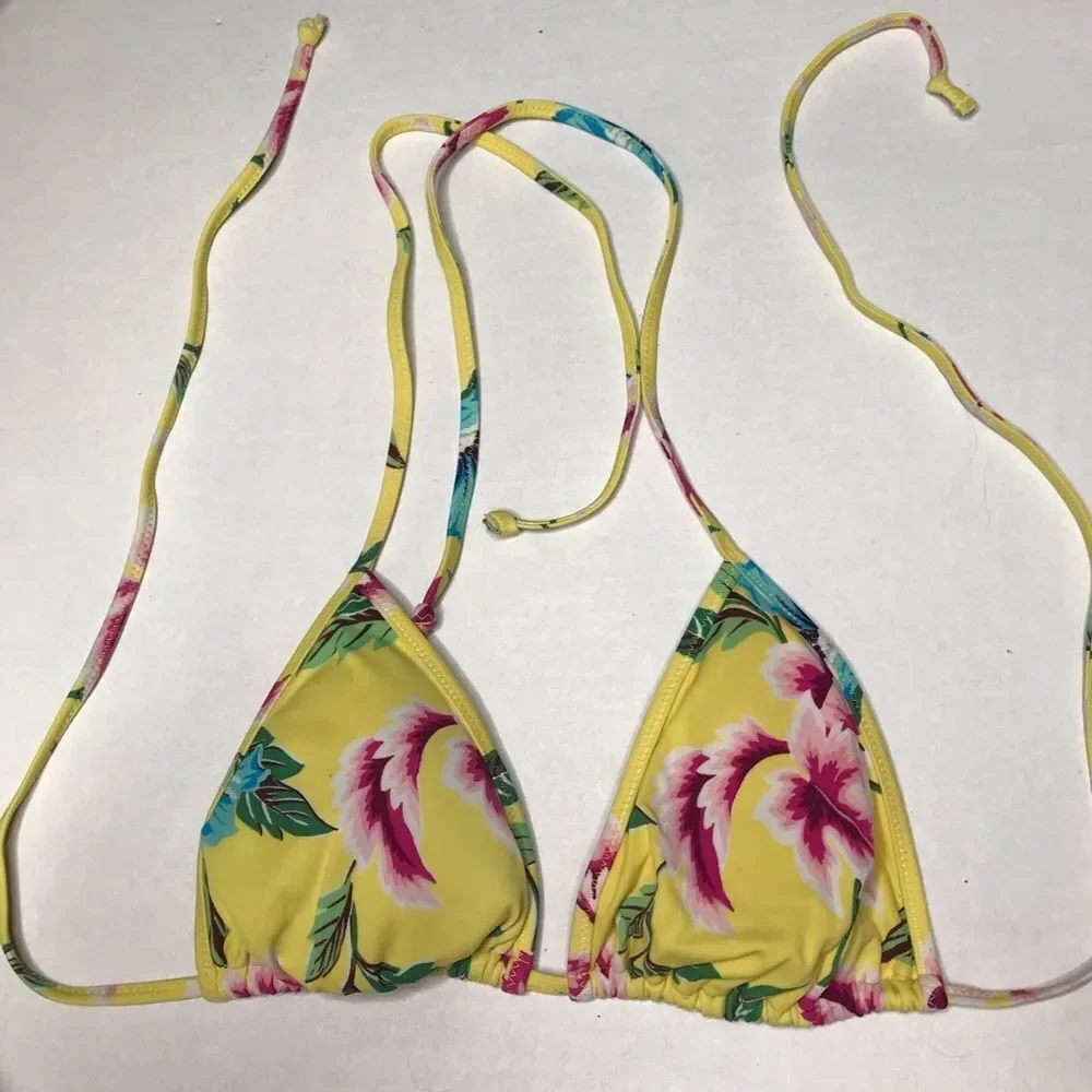Victoria’s Secret Floral Triangle Bikini Top